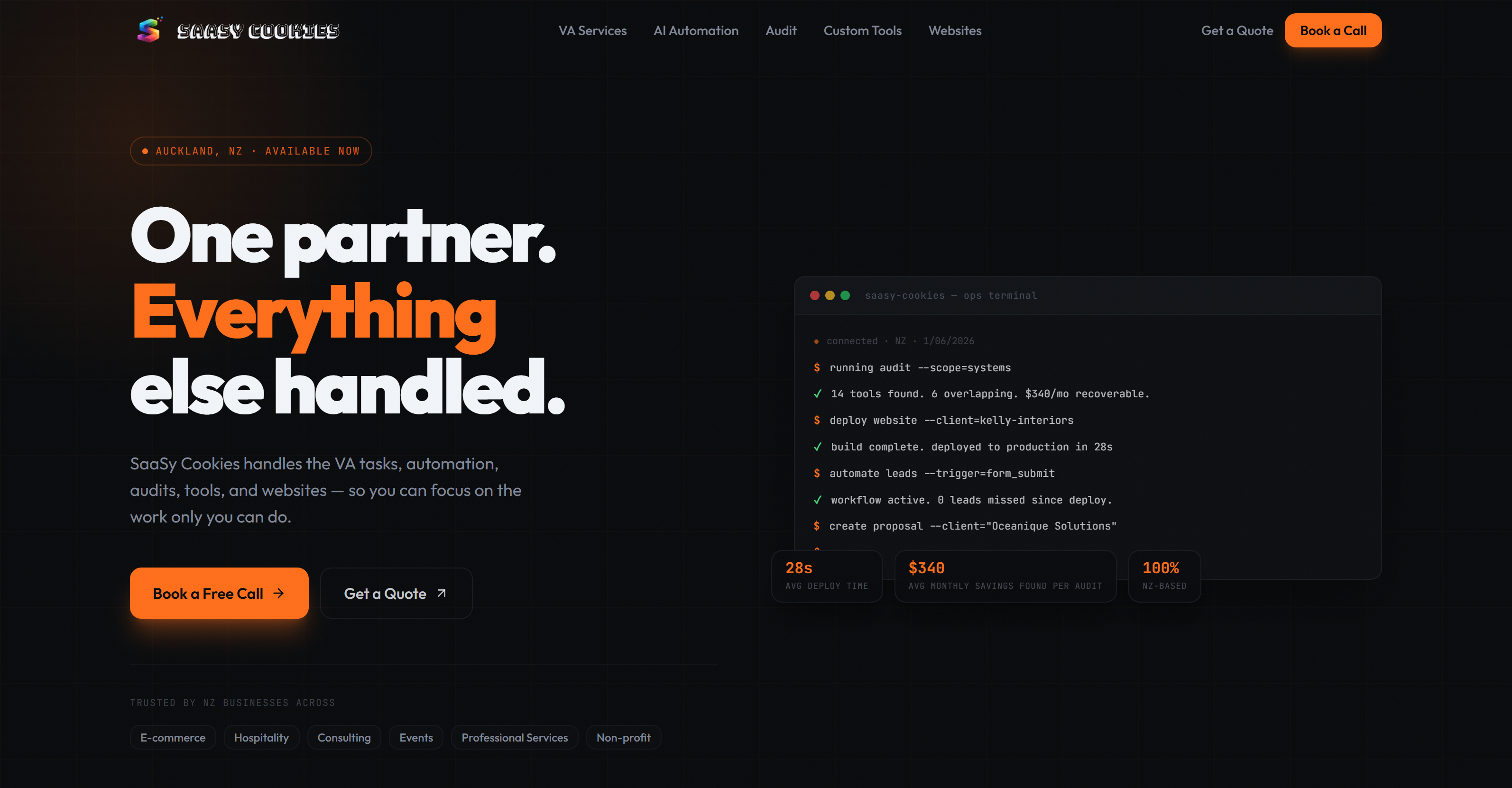 SaaSy Cookies — a website built by PDN Studio
